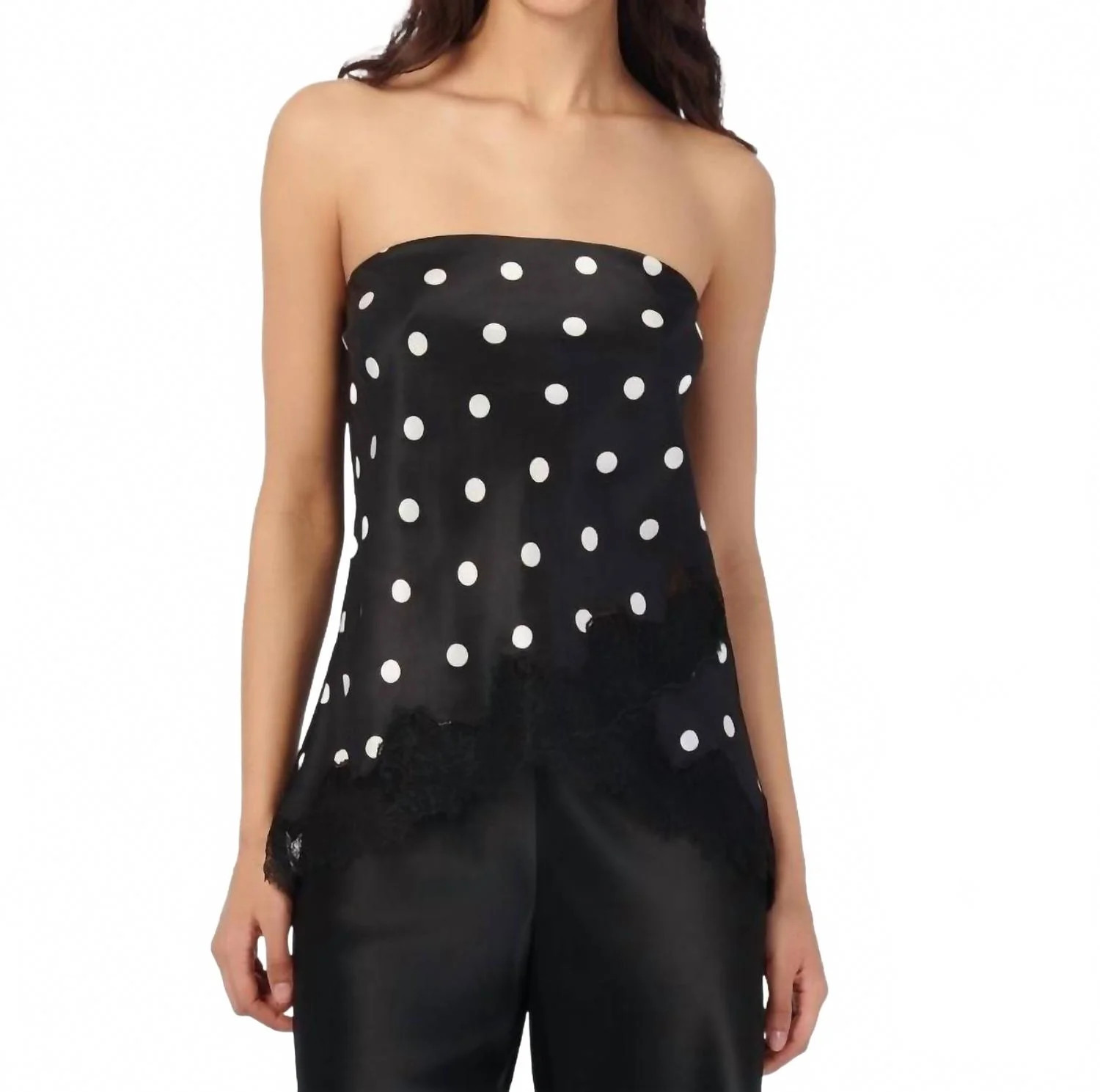 Odessa Strapless Camisole In Polka-Dot | Shop Simon