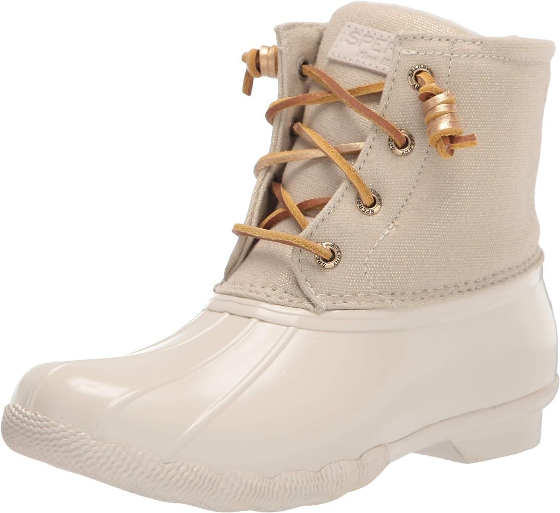 Amazon.com | Sperry Women's Seasonal Saltwater Rain Boot, Black, 8M | Loafers & Slip-Ons | Amazon (US)