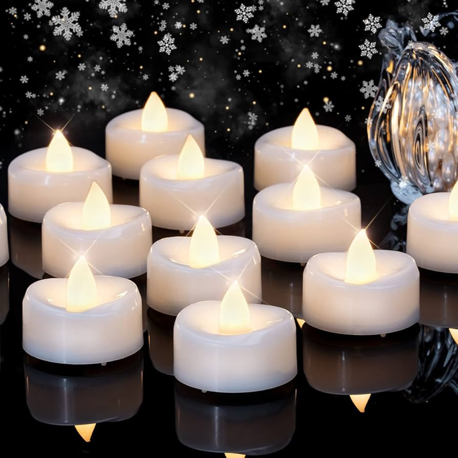 LED Candles, Tea Lights Candles Battery Operated Bulk, 50-Pack Long-Lasting 200 Hours Flameless T... | Amazon (US)