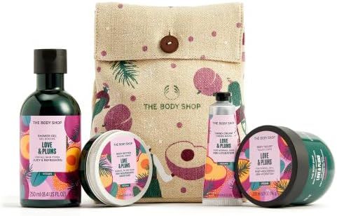 The Body Shop Love & Plums Essentials Gift Set Pampering Festive Skincare Treats, Vegan, Fruity, 4 C | Amazon (US)