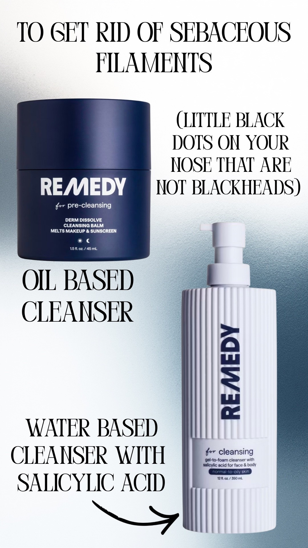 Those little black dots on your nose are not necessarily blackheads. Use this combo to get rid of them. Rub the oil cleanser on your nose first and then follow through with the white bottle and they will.

#LTKSaleAlert #LTKBeauty