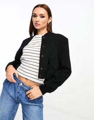 River Island tailored bomber jacket in black | ASOS | ASOS (Global)