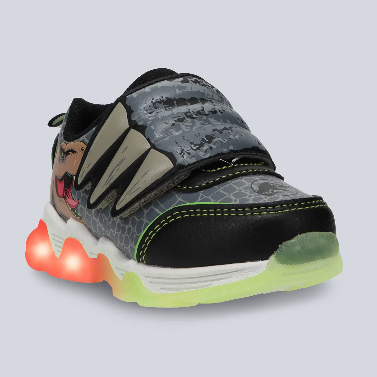 Jurassic World Toddler Athletic Sneakers - Black/Gray/Green | Target