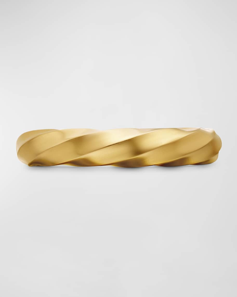 Cable Edge Ring in 18K Gold, 4mm | Neiman Marcus
