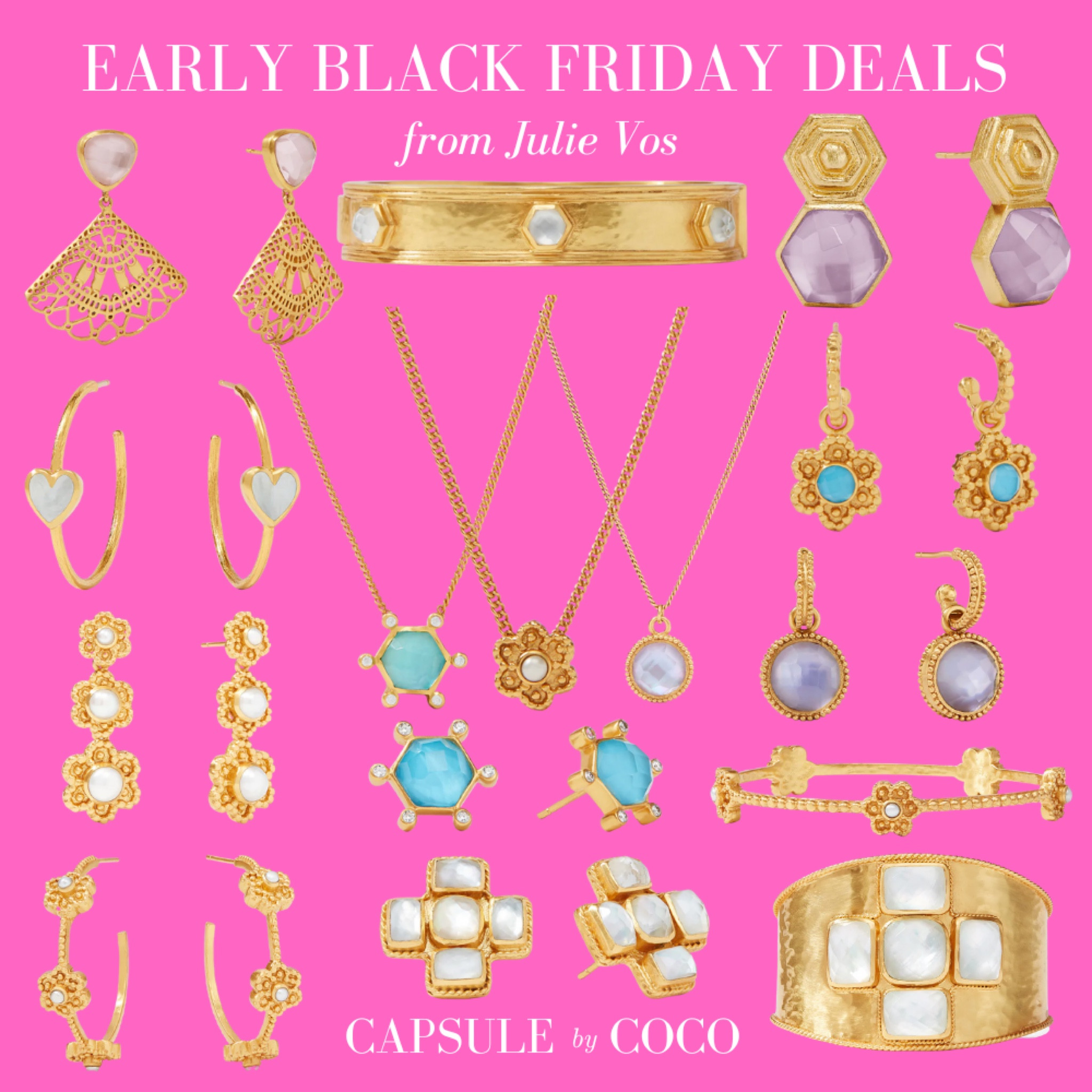 EARLY BLACK FRIDAY DEALS from Julie Vos 😍💖

Julie Vos, Black Friday, Jewelry Sale, Black Friday Jewelry, Julie Vos Sale, Julie Vos on Sale, capsulebycoco

#LTKSeasonal #LTKstyletip #LTKsalealert
