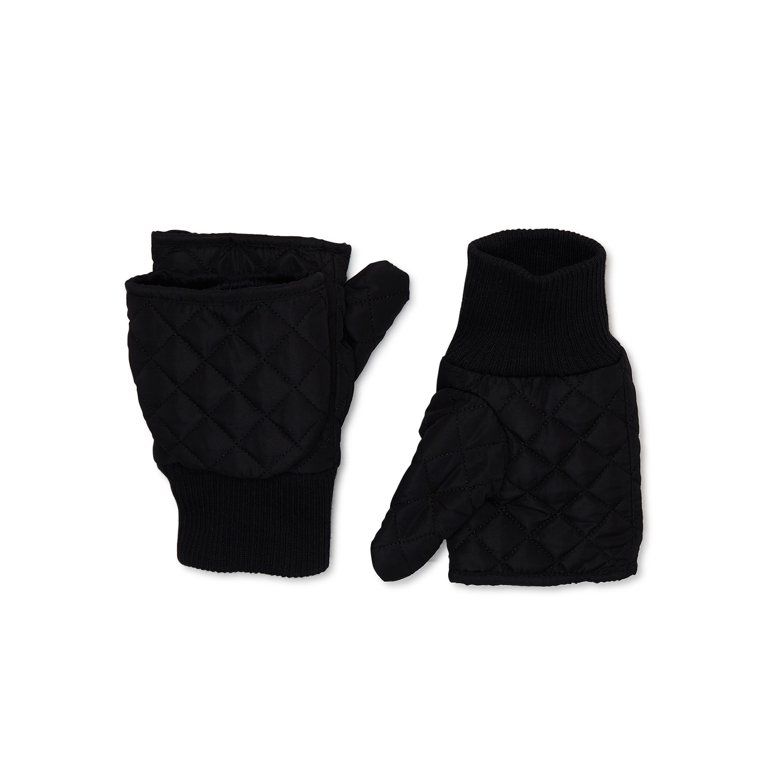 Time and Tru Women's Quilted Puffer Pop Top Gloves | Walmart (US)