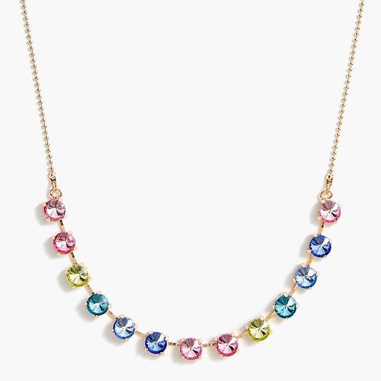 Girls' rainbow gem necklace | J.Crew Factory