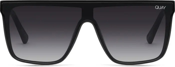 QUAY Nightfall Medium 138mm Polarized Shield Sunglasses | Nordstrom | Nordstrom