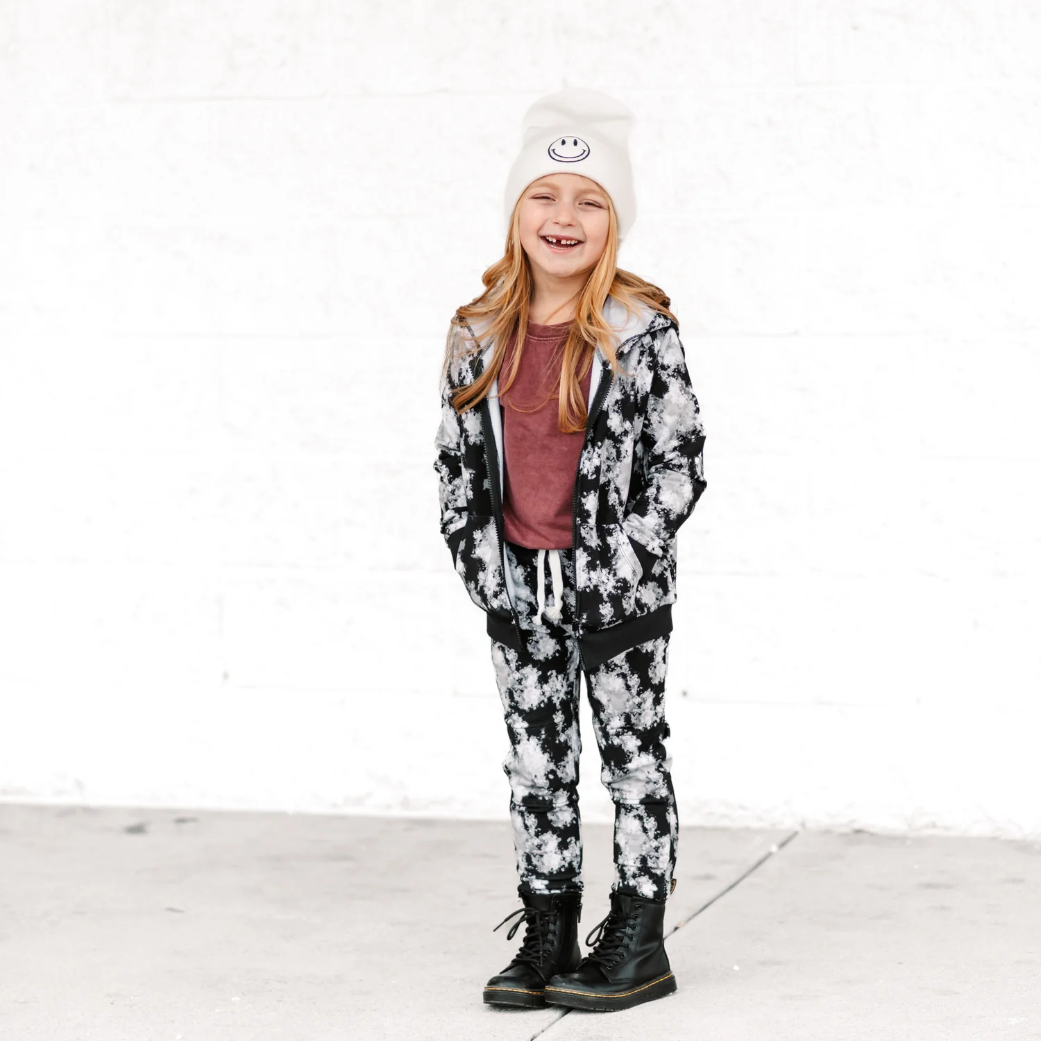 JOGGERS- Black Tie Dye Bamboo French Terry | millie + roo