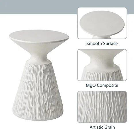 COSIEST Outdoor Side Table, Mushroom Shaped Concrete Accent Table, Lightweight Patio End Table wi... | Amazon (US)