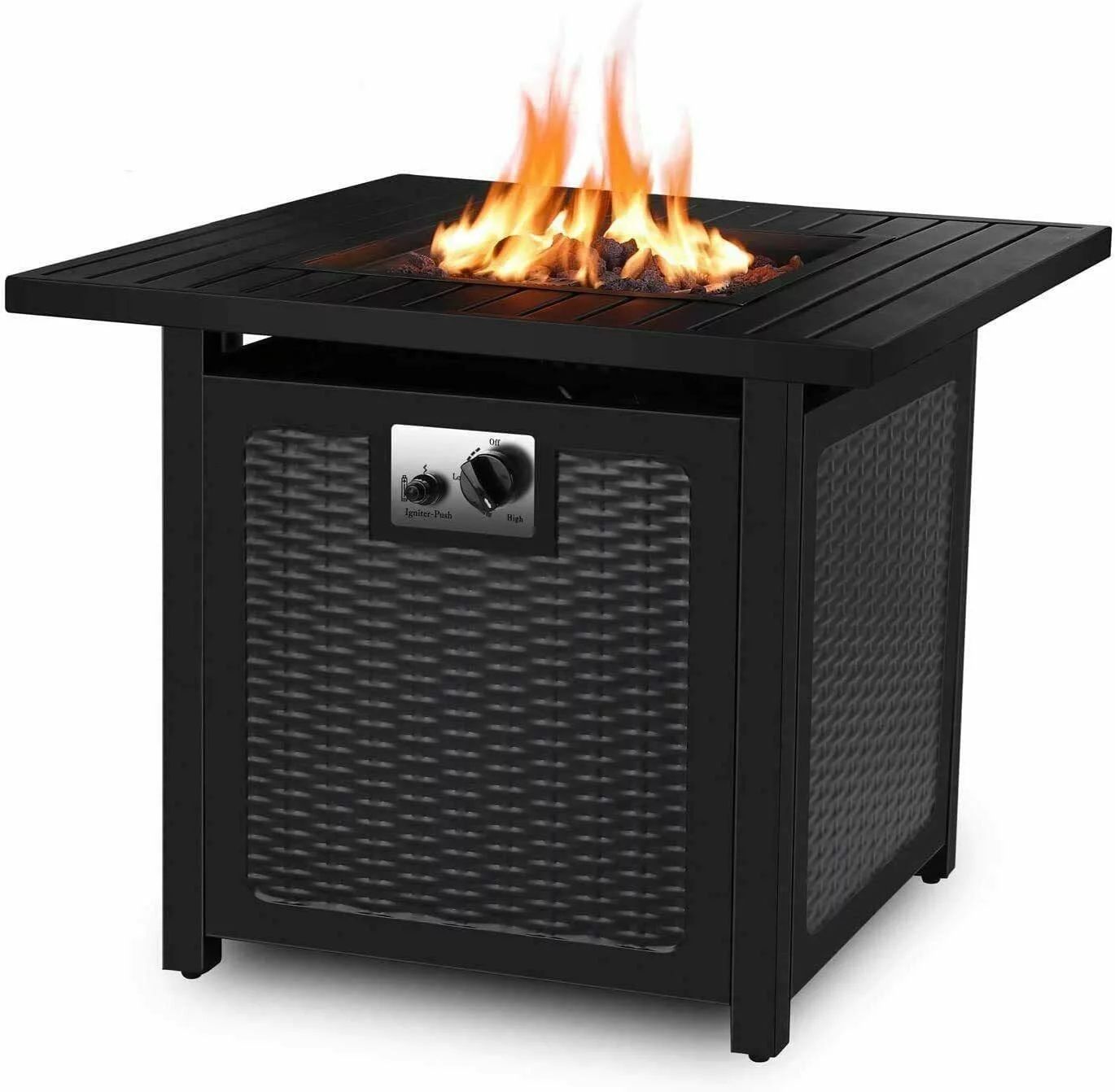 CINAK 30 Inch Propane Gas Fire Pit, 50,000 BTU Auto-Ignition Fire Bowl with Waterproof Firepit Ta... | Walmart (US)