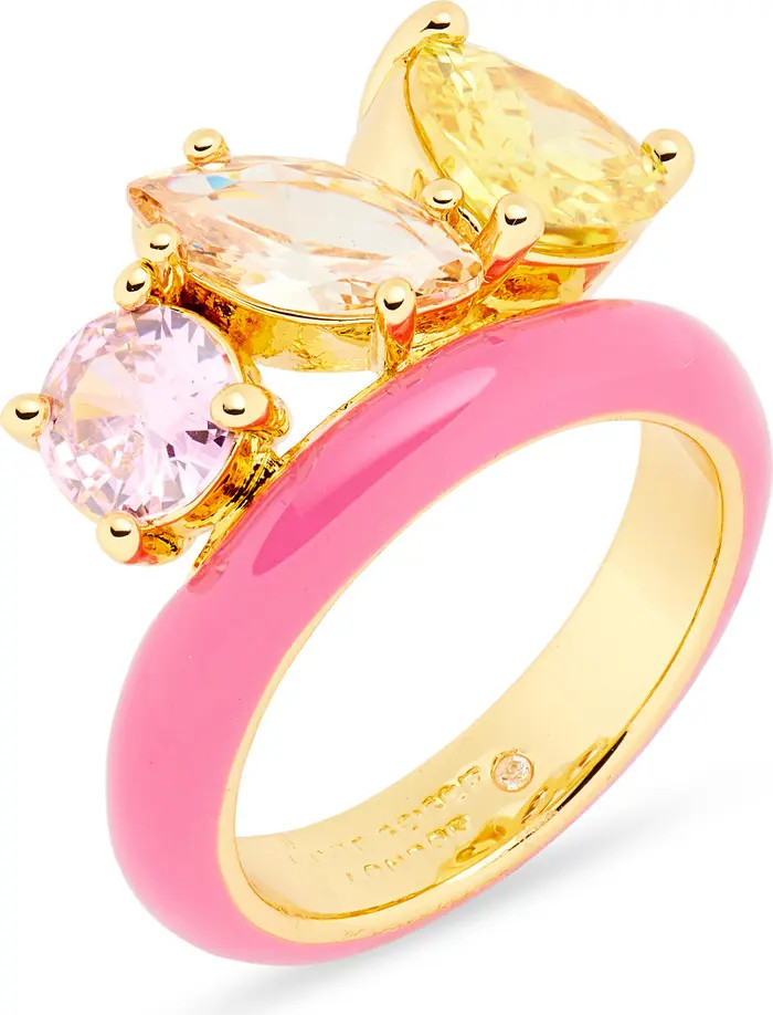 Crystal & Enamel Ring | Nordstrom Rack