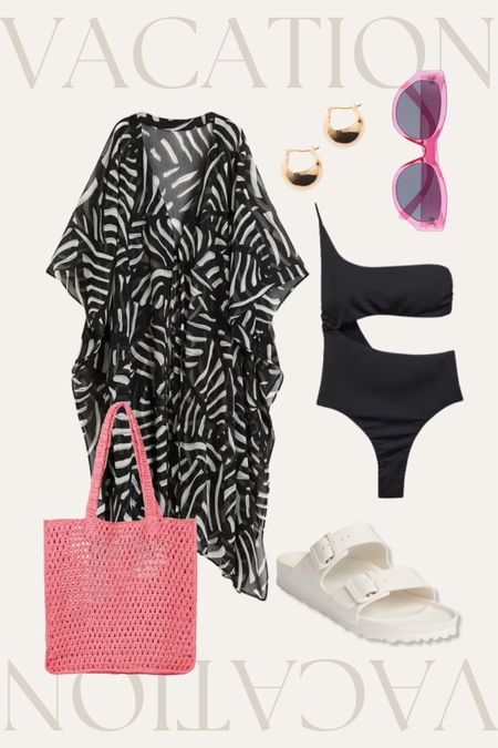 black swimsuit outfit // resort wear outfit idea // vacation outfit

#LTKtravel #LTKswim #LTKfindsunder100