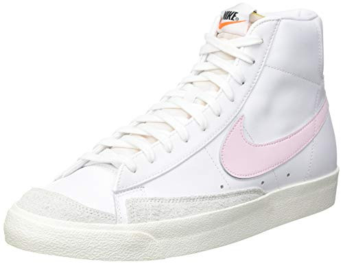 Nike Blazer Mid '77 VNTG, Men's Basketball Shoes, White/Pink Foam-Sail, 42.5 EU/UK 8.5, White Pink Foam Sail, 10 US | Amazon (US)