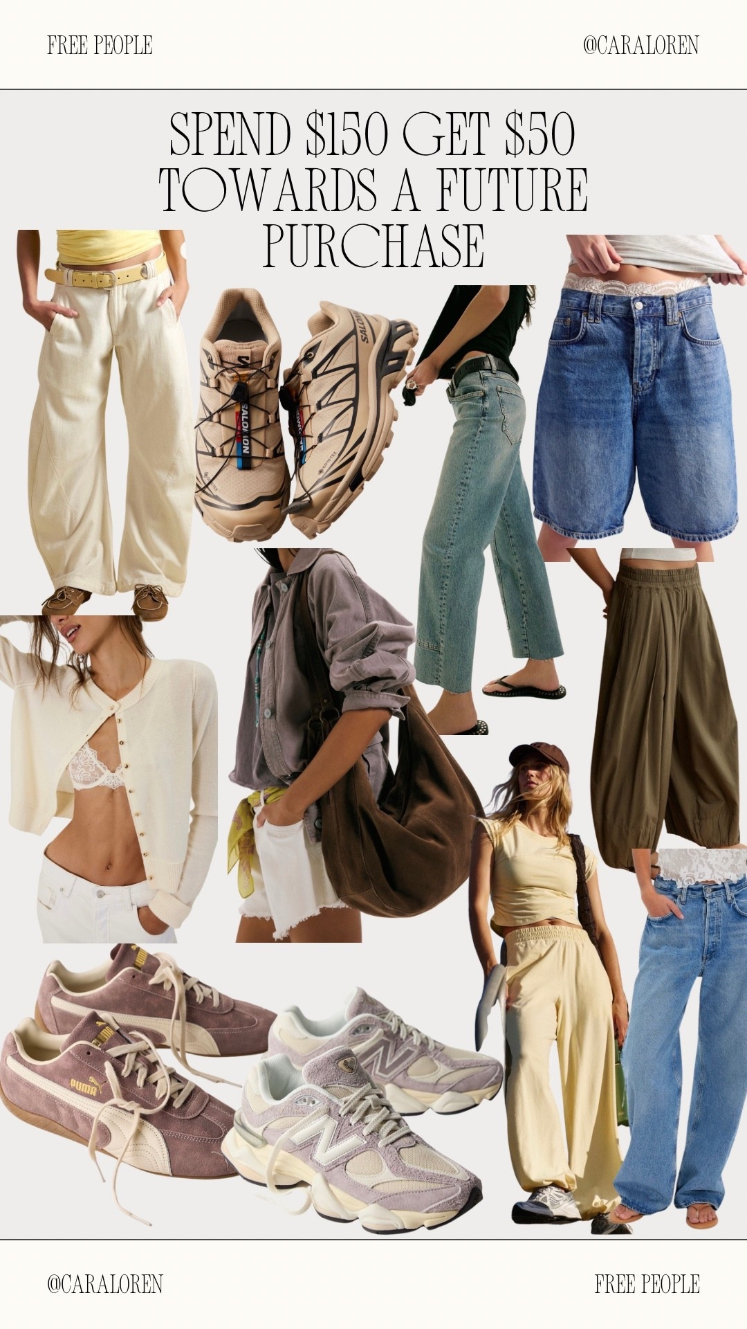 Spend $150 get $50 towards a future pirchase at free people!!

#LTKSaleAlert #LTKootd