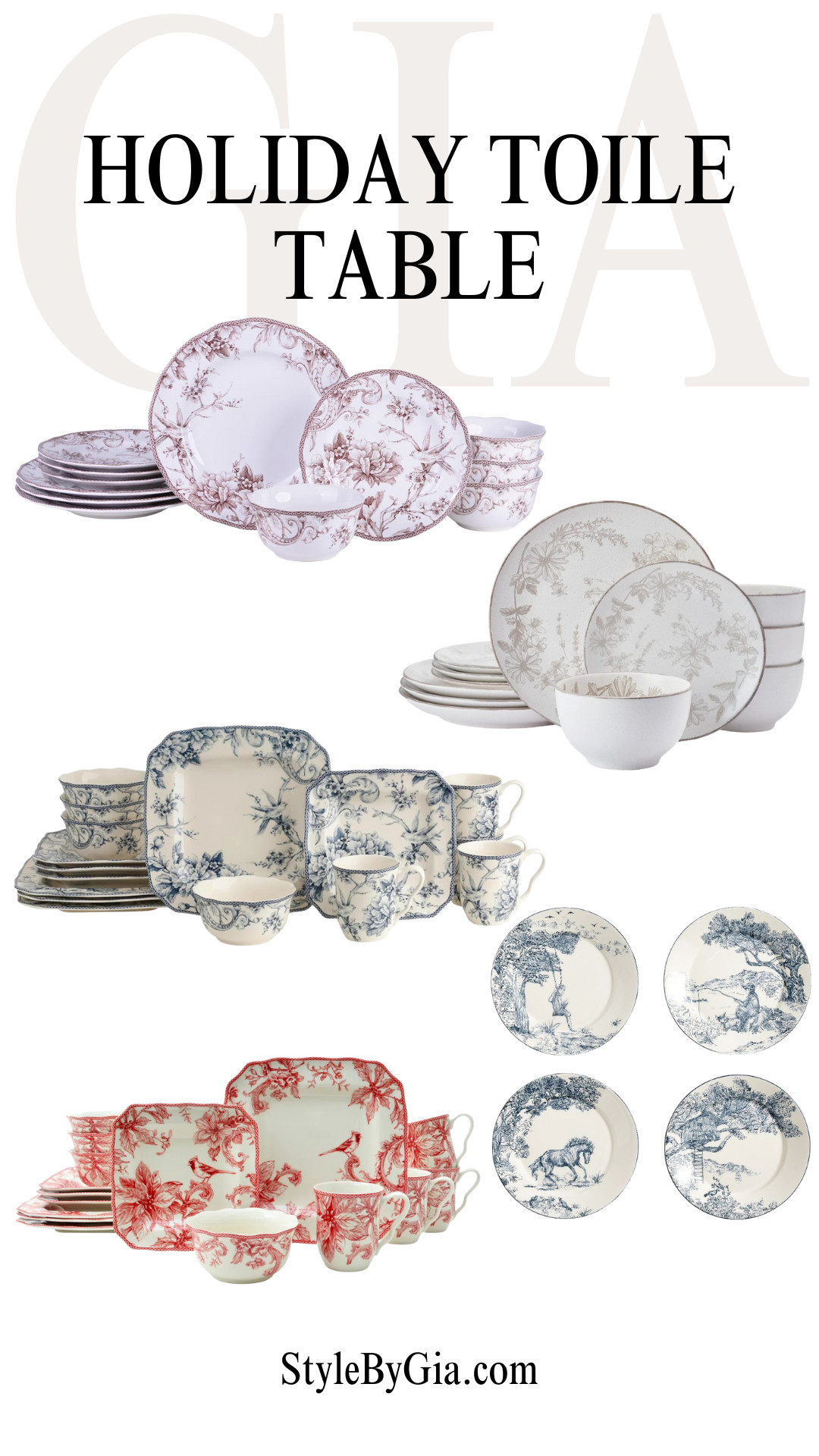 A timeless holiday tablescape that feels straight out of a storybook — think classic toile scenes, soft red-and-white motifs, and elegant vintage charm. Layer in luxe linens and porcelain pieces for a cozy-yet-refined feel. #HolidayToile #TablescapeMagic #VintageCharm #ElegantEntertaining #ClassicHoliday 

 #LTKGiftGuide #LTKHoliday #LTKHome