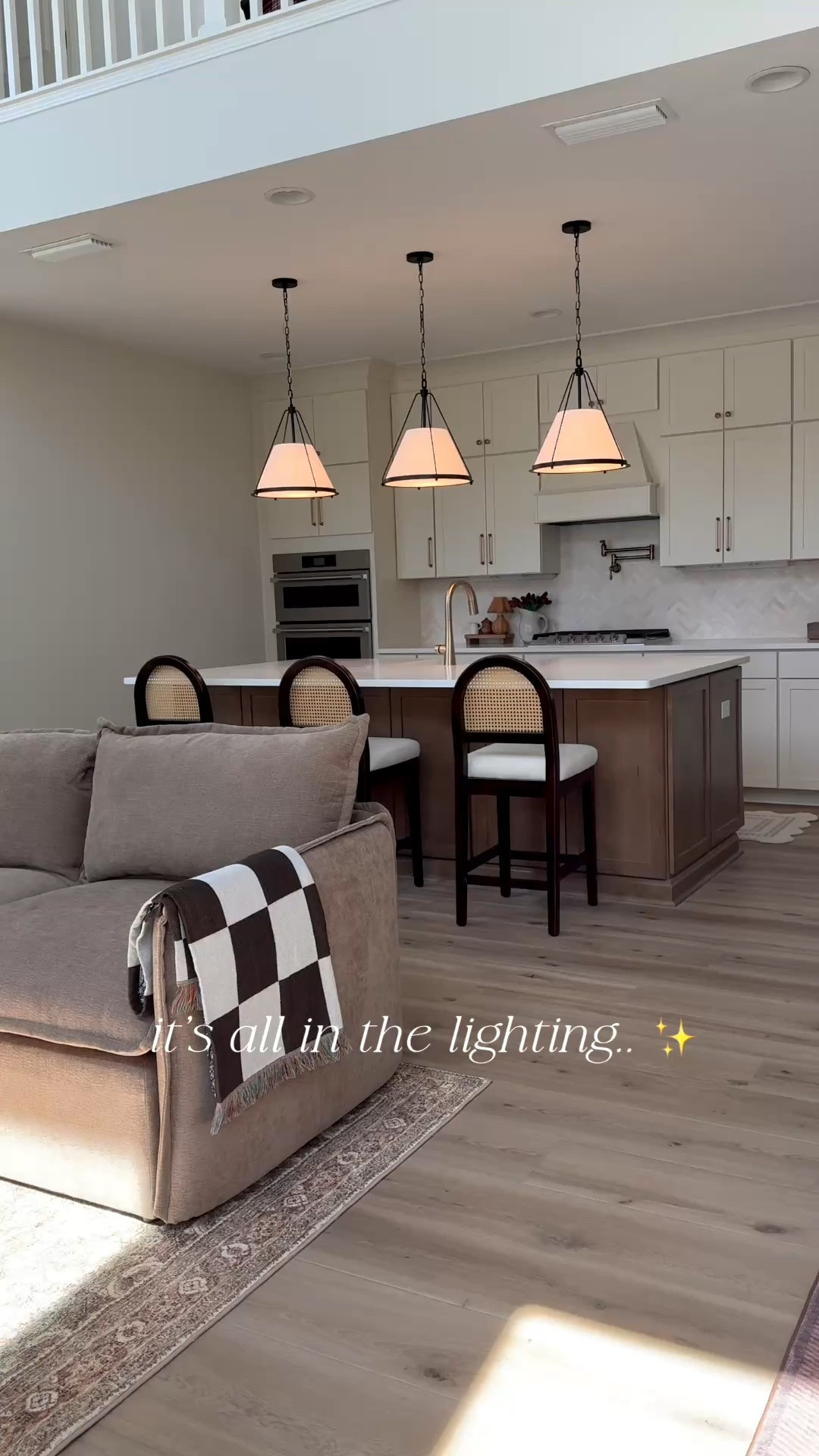 Loving these beautiful pendants in my kitchen.. love the modern and timelesss design 😍✨ 

Kitchen pendants, kitchen lighting, kitchen bar stools, kitchen decor

#LTKHome