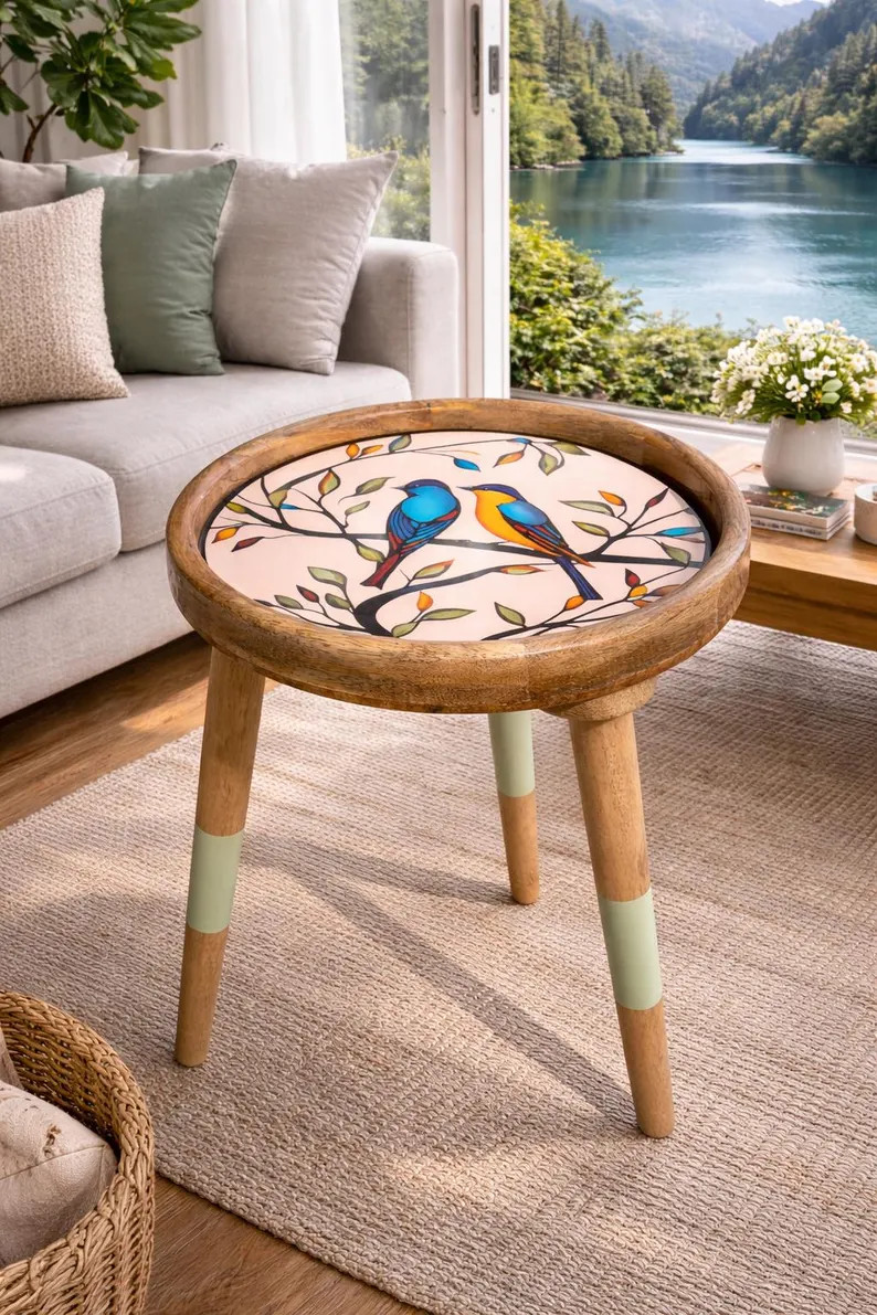 Handcrafted Mango Wood Side Tables: Living Room furniture | Etsy (US)