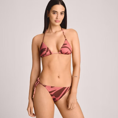 Vitamin A Women's Printed Triangle Bikini Top - Multi S: Botanical Leaf Pattern, Recycled Nylon, ... | Target