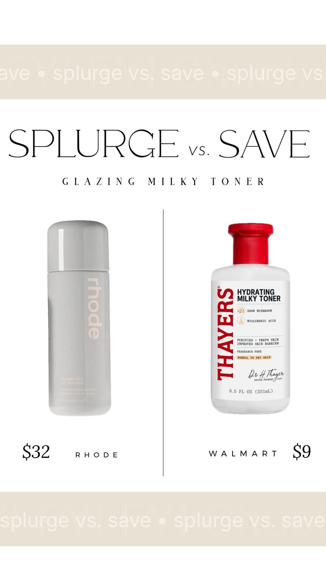 Thayer’s is giving Rhode a run for their money with their Hydrating Milky Toner for $14! I’m grabbing the blemish clearing pads too 💧



#LTKWorkwear #LTKWedding #LTKHome #LTKBaby #LTKMens #LTKSaleAlert #LTKU #LTKBeauty #LTKBump #LTKOver40 #LTKTravel #LTKSeasonal #LTKKids #LTKMidsize #LTKActive #LTKPetite #LTKTall #LTKdayinmylife #LTKgrwm #LTKootd #LTKfitnessgoals #LTKmomlife #LTKmorningroutine #LTKselfcare #LTKstorytime #LTKfoodie #LTKvlog #LTKSwim #LTKFestival