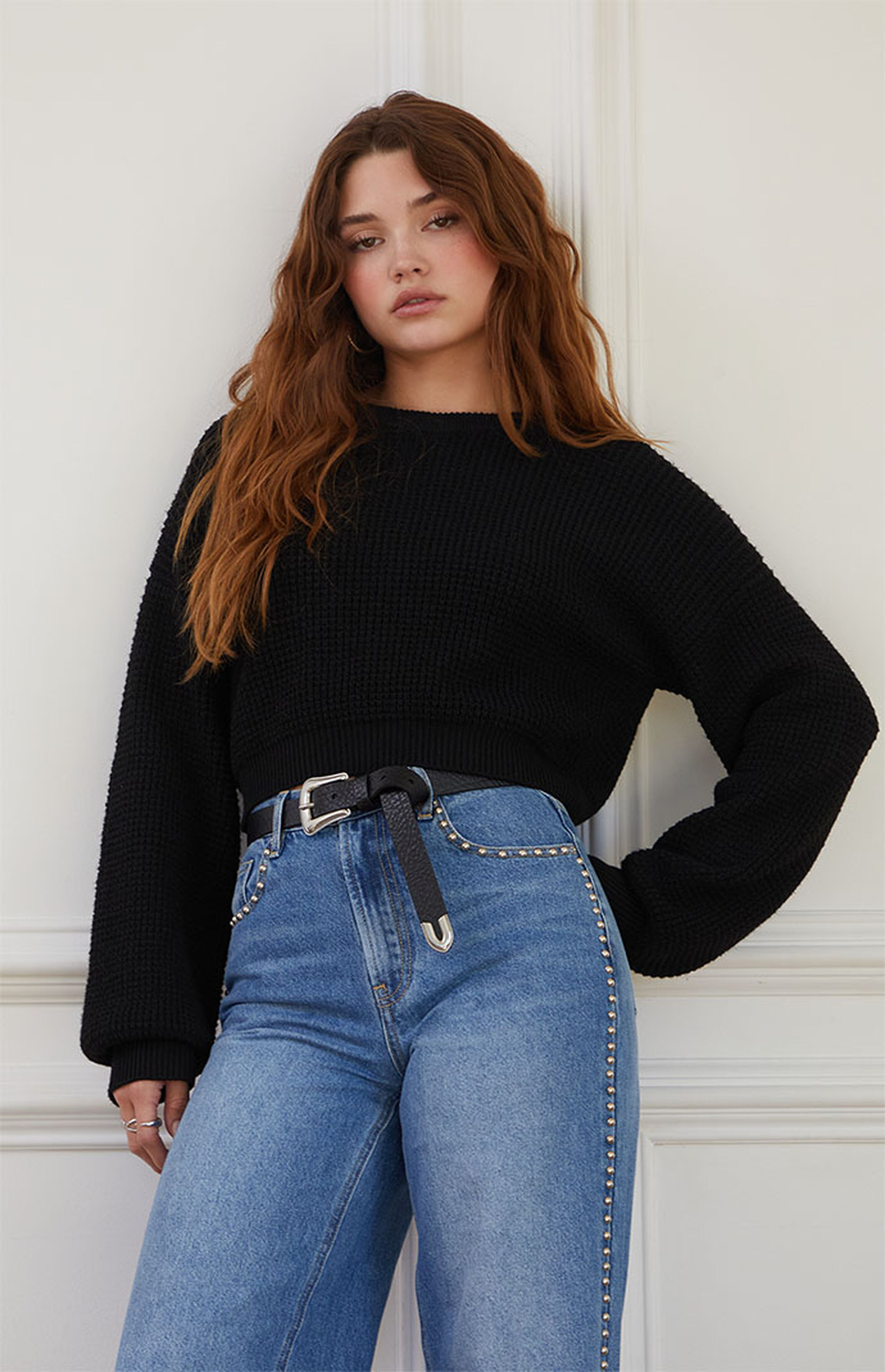 LA Hearts Eco Clover Waffle Knit Sweater | PacSun