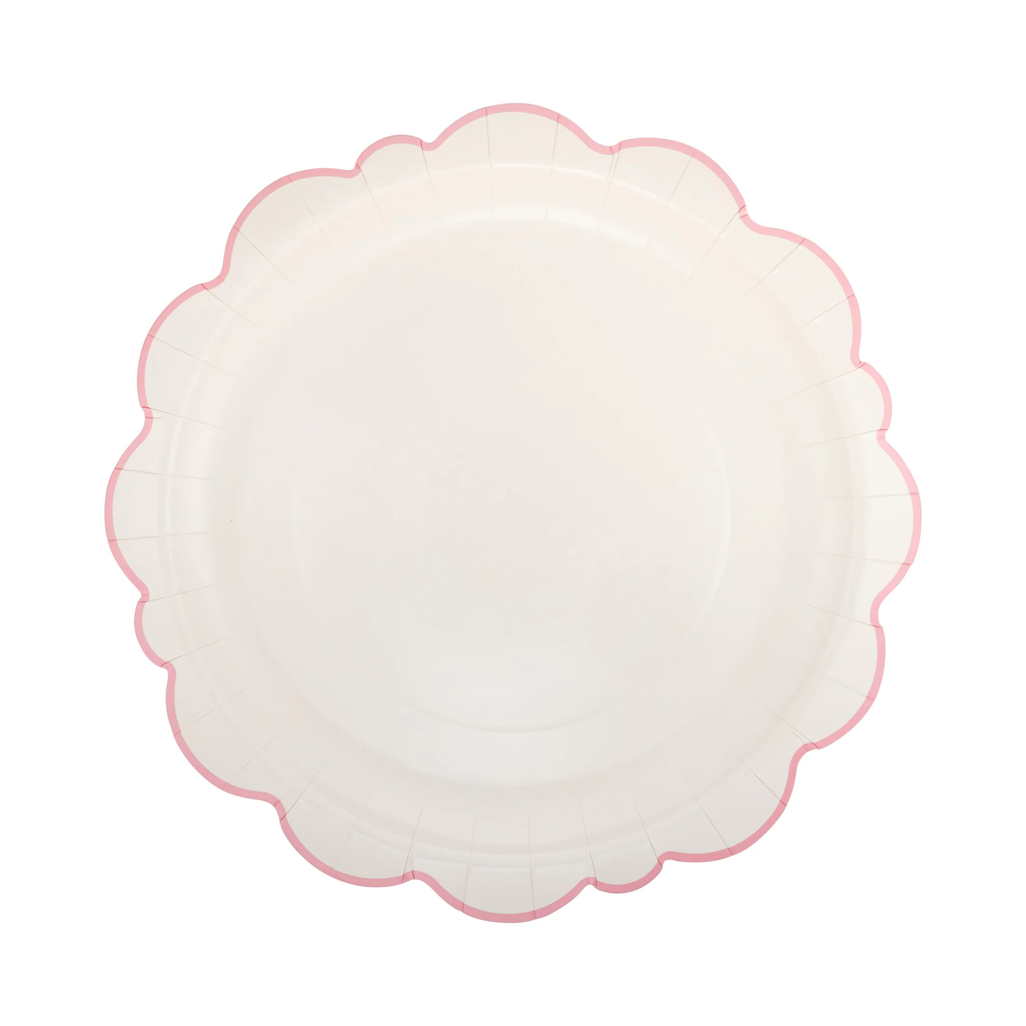 Pembroke Pink Edge Scallop 12" Plate | My Mind's Eye