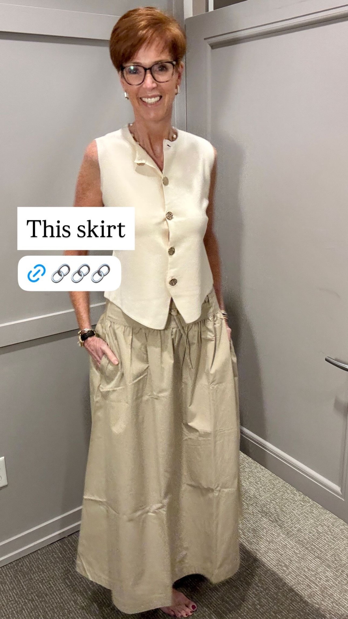 This skirt
Perfect neutral drop waist poplin skirtt

#LTKOver40 #LTKootd #LTKTall