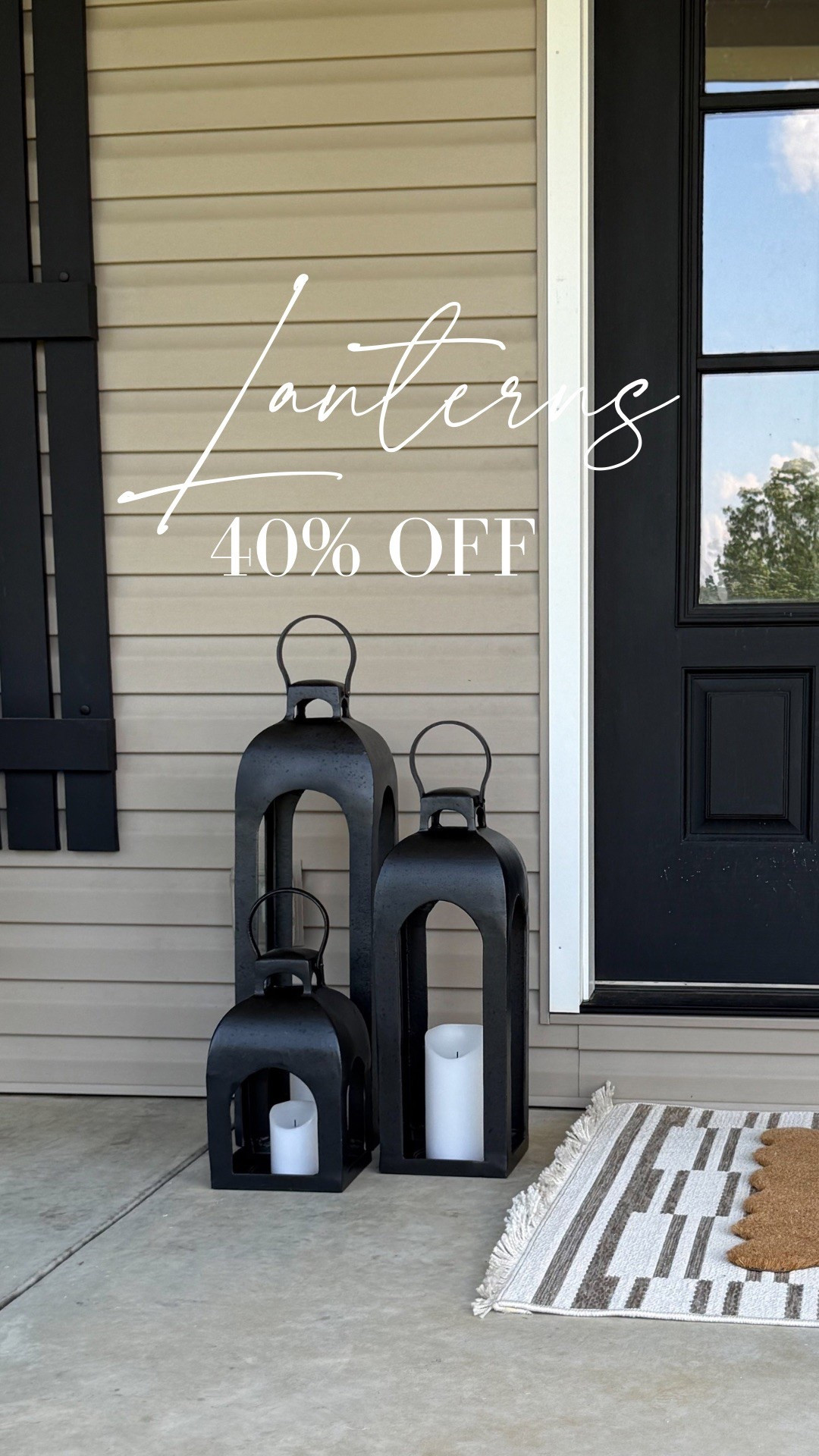 🚨 40% Off these gorgeous outdoor lanterns by Threshold at Target! 🚨

I got the three largest sizes in the black but they also come in a dreamy aged gold color! 🖤🤎 Which would you choose? 

#LTKHome #LTKSeasonal #LTKSaleAlert