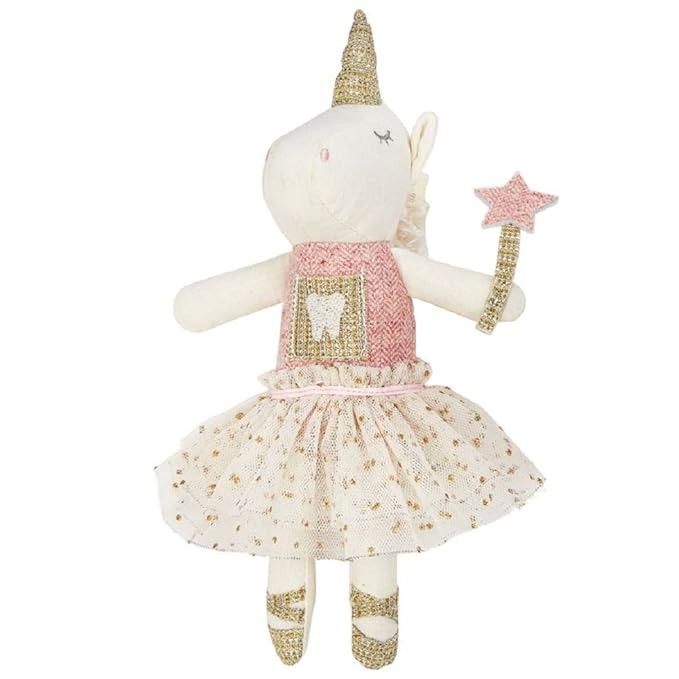 Mud Pie Unicorn Tooth Fairy Pink One Size | Amazon (US)