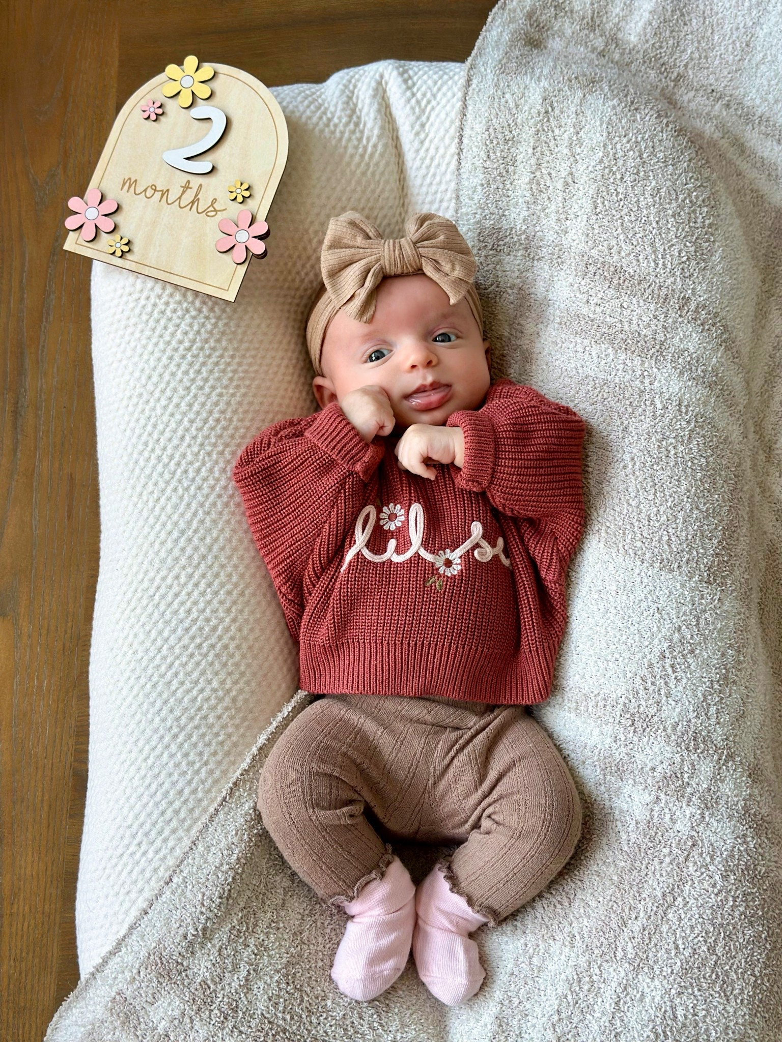 I am 2️⃣ months old! 💗

I love giving big smiles to my parents & brothers! I like ceiling fans, my bouncer, baths & I am sleeping longer stretches at night!

I am not a fan of long car rides, tummy time or sitting still for too long! 

#LTKBaby #LTKSaleAlert #LTKSpringSale