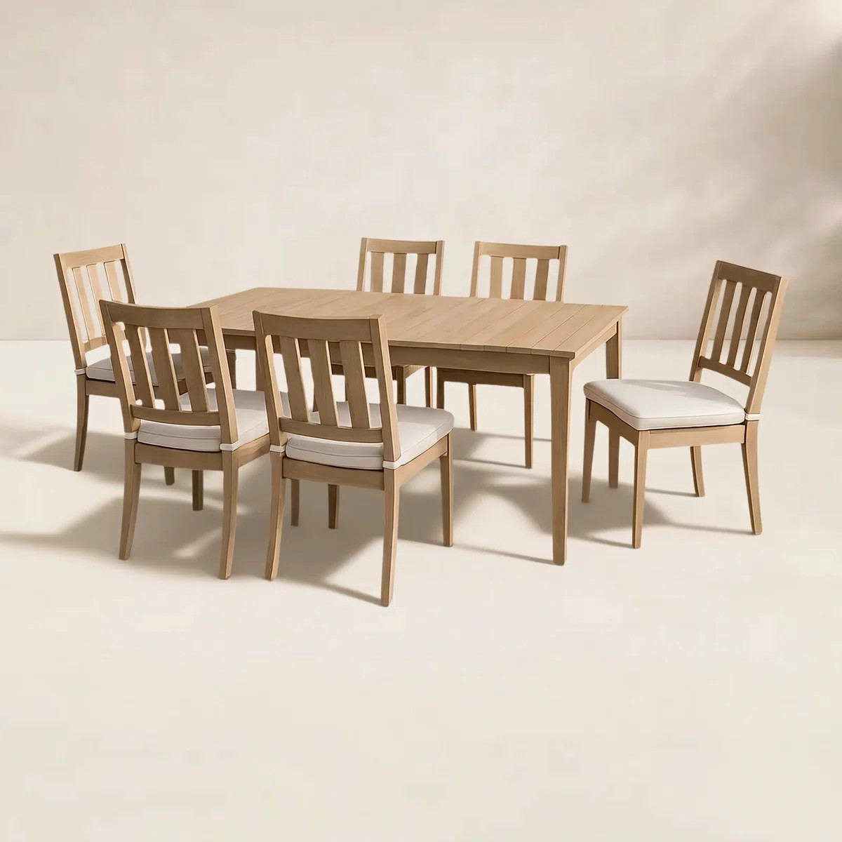Samya Teak 6 Person 81" Outdoor Dining Set | Wayfair North America