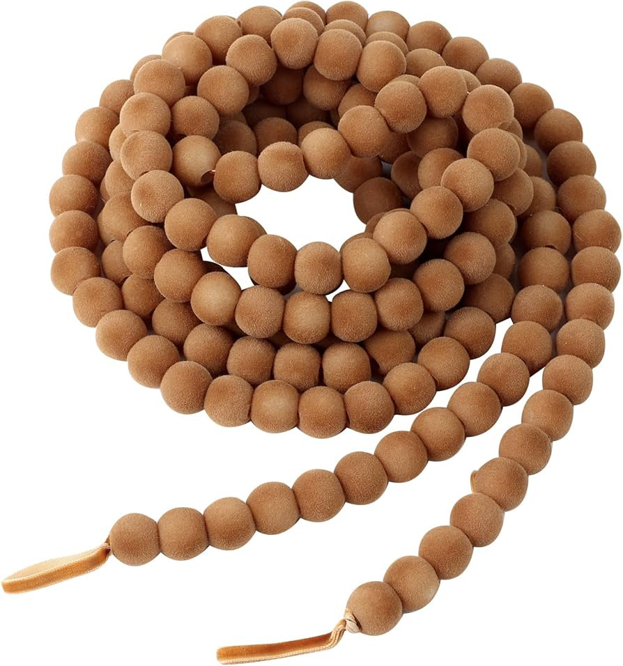 Christmas Garland 9 Feet Velvet Christmas Garland Xmas Vintage Holiday Bead Garland for Tree Mant... | Amazon (US)