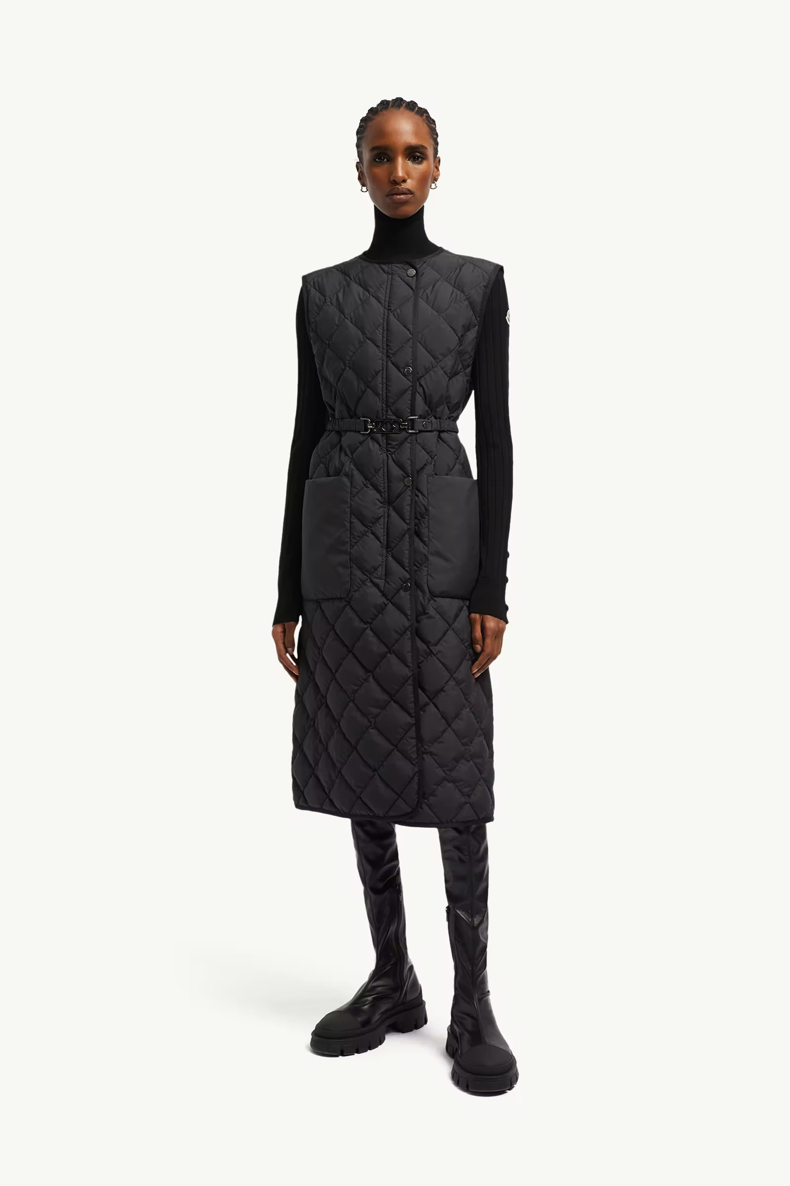 Butor Diamond-Quilted Long Down Vest | Moncler