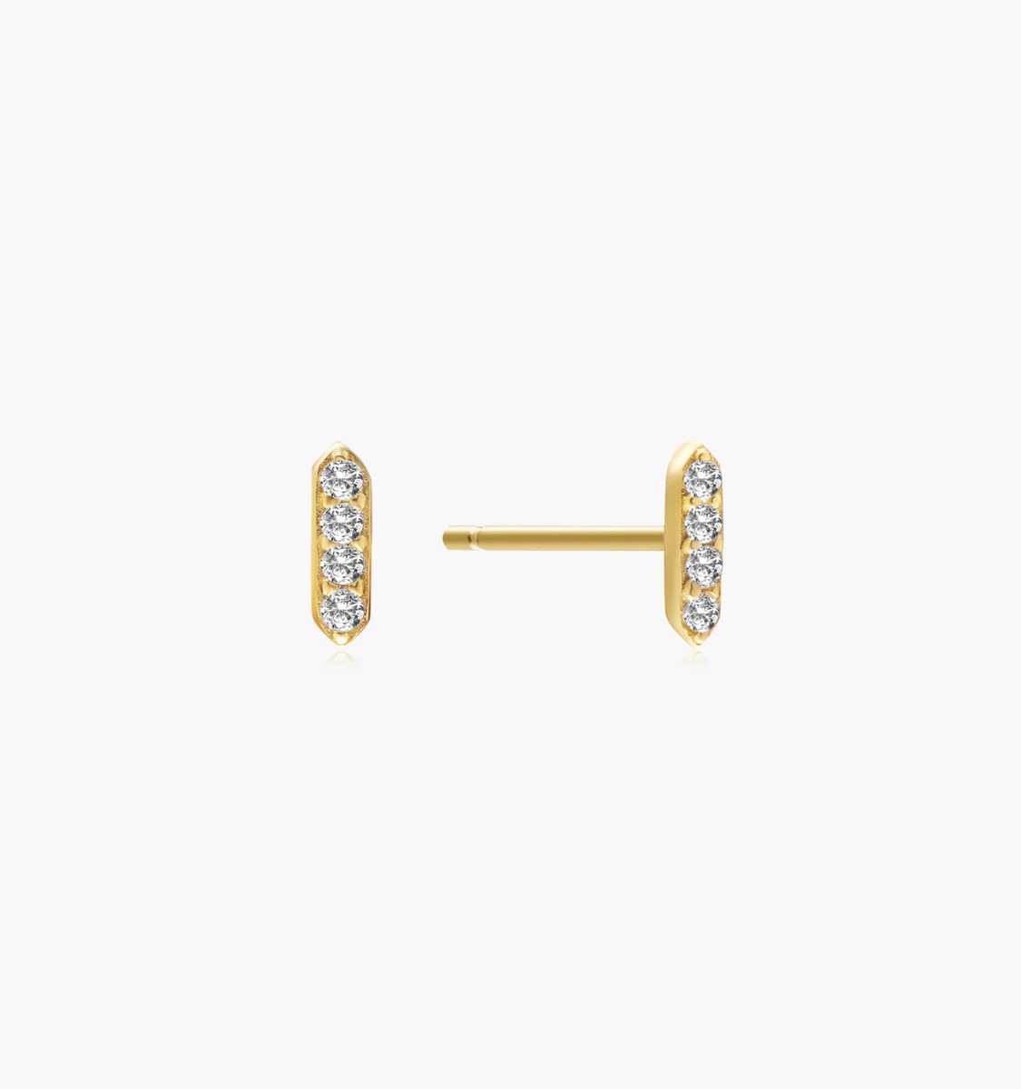 Gold Pave Stud Earrings | Rellery
