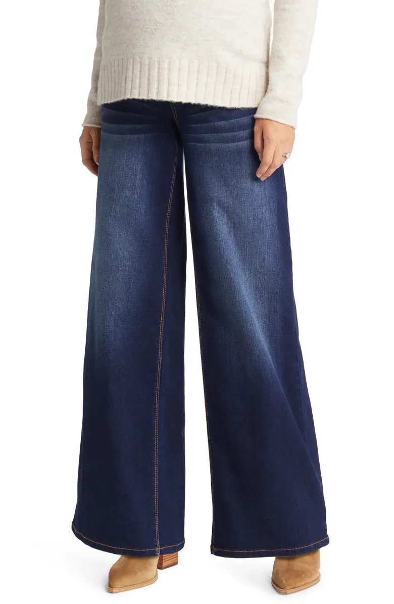 Over the Bump High Waist Wide Leg Maternity Jeans | Nordstrom