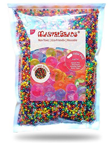 MarvelBeads Water Beads Rainbow Mix (Half Pound) for Spa Refill, Sensory Toys and Décor (Non-Tox... | Amazon (US)