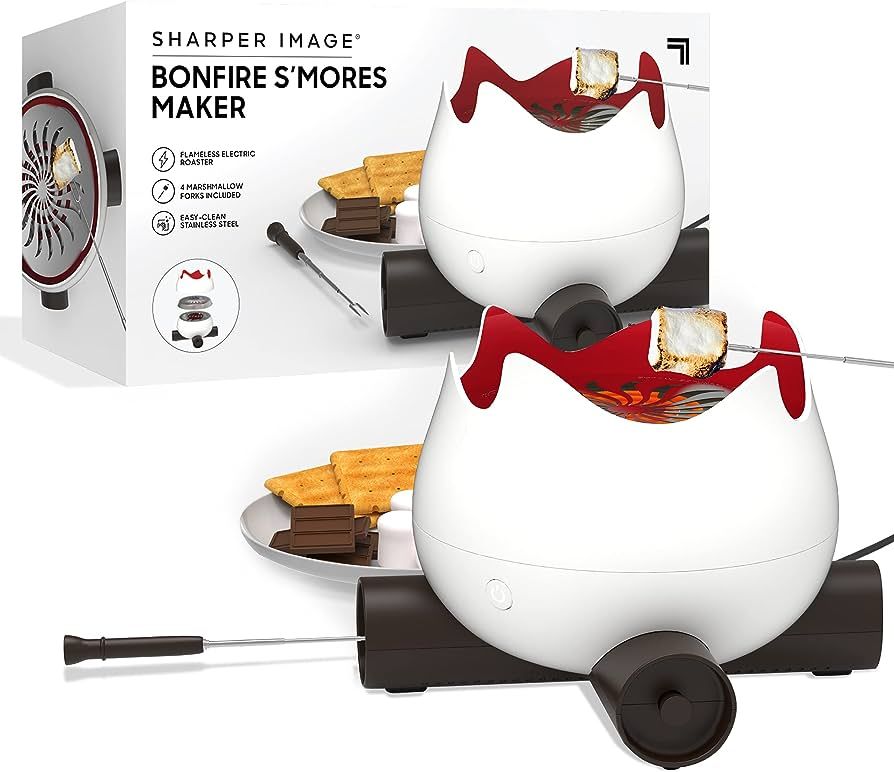 THE SHARPER IMAGE Flameless Marshmallow S’mores Maker, Includes Four Forks and Easy Cleaning Pa... | Amazon (US)
