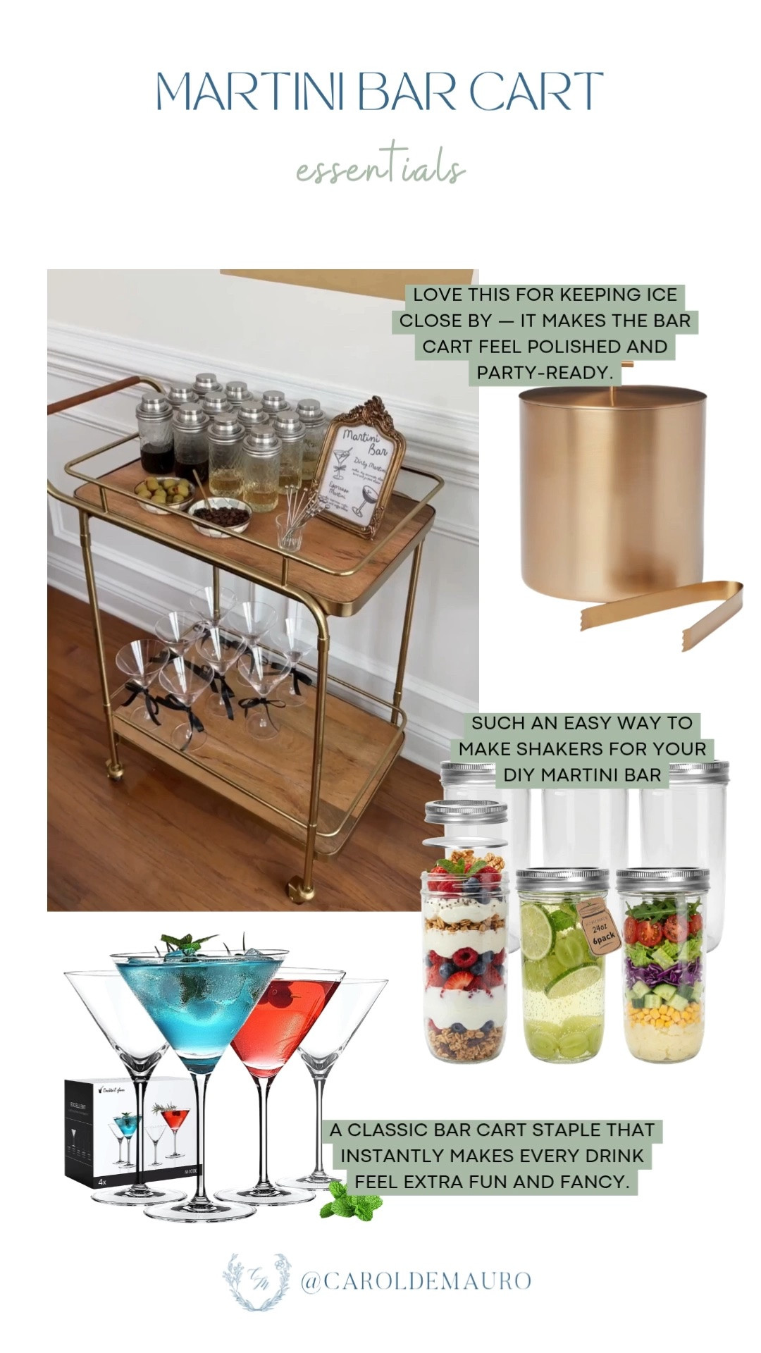 martini, bar cart, interactive bar cart, gold ice bucket, cocktail night, hosting idea, hosting hack, party drink, hostess must haves

#LTKHome #LTKfoodie