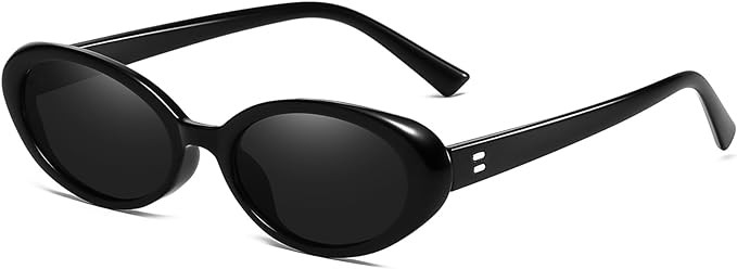 Retro Oval Sunglasses for Women Men Fashion Small Oval Sunglasses 90s Vintage Shades | Amazon (US)