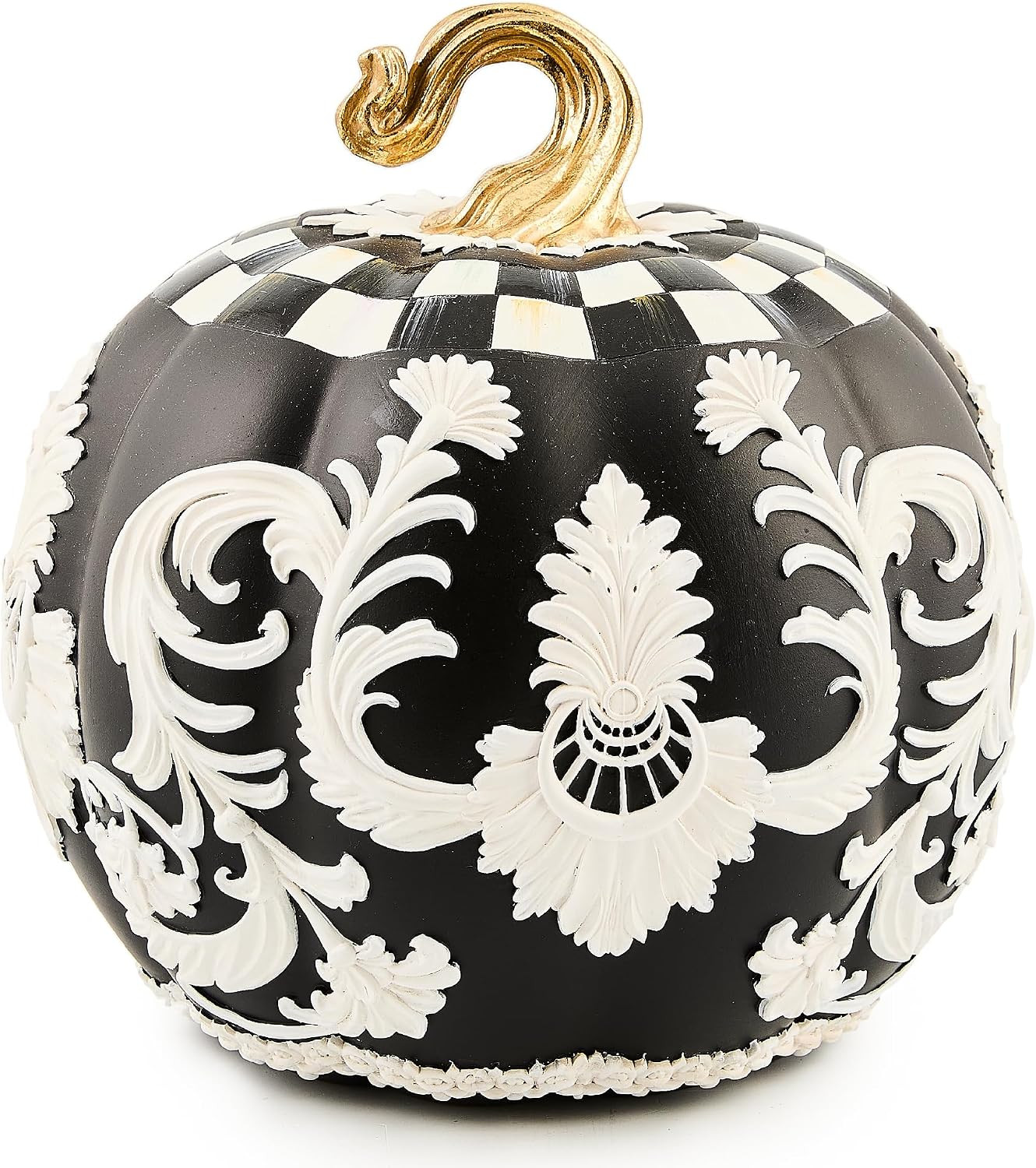 MACKENZIE-CHILDS Resin Pumpkin, Courtly Check Black Cameo | Amazon (US)