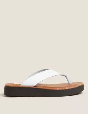 Leather Flatform Flip Flops | Marks & Spencer (UK)