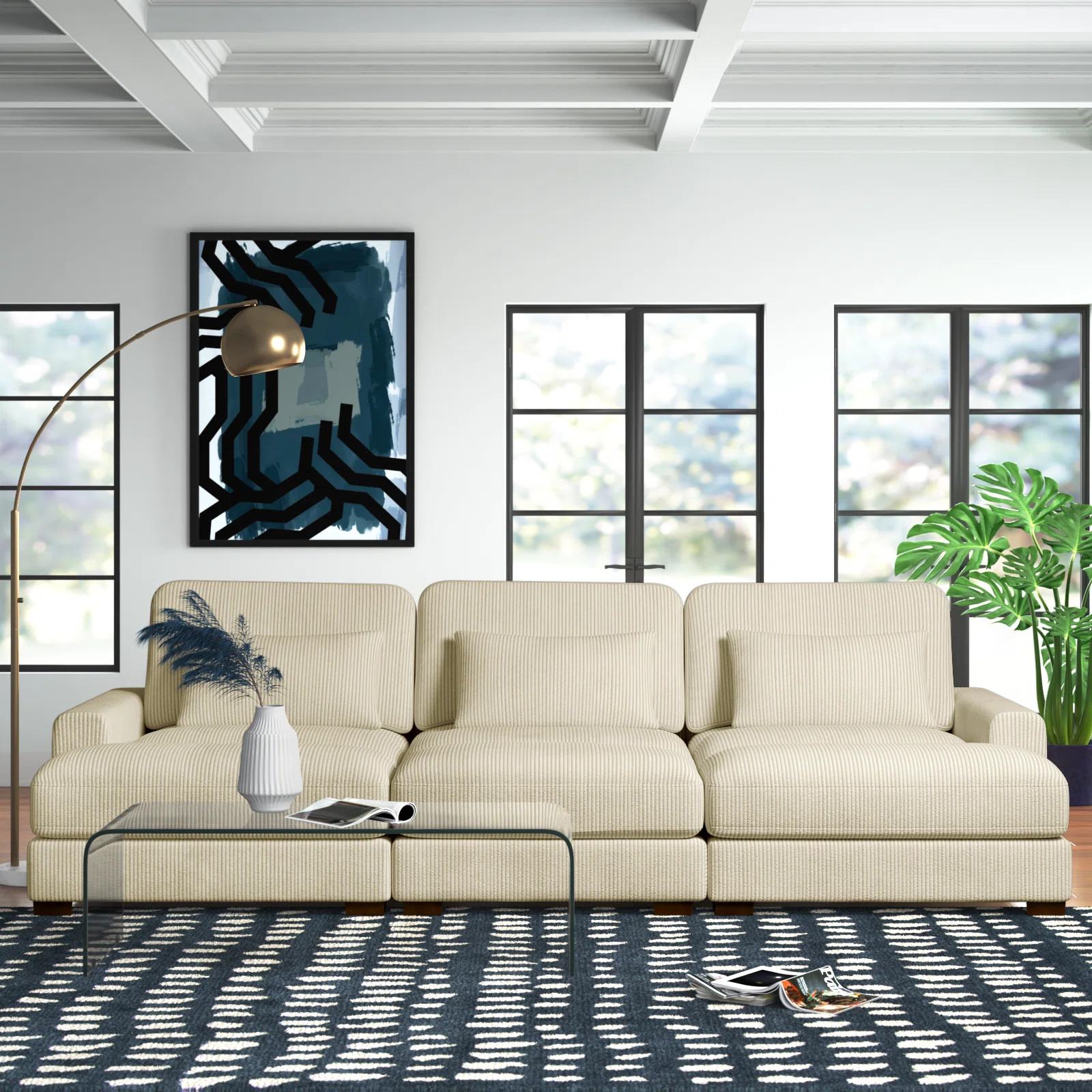 Antravian 127.5'' Corduroy Sofa | Wayfair North America