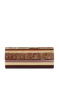 olga berg Clara Acrylic Clutch in Chocolate from Revolve.com | Revolve Clothing (Global)