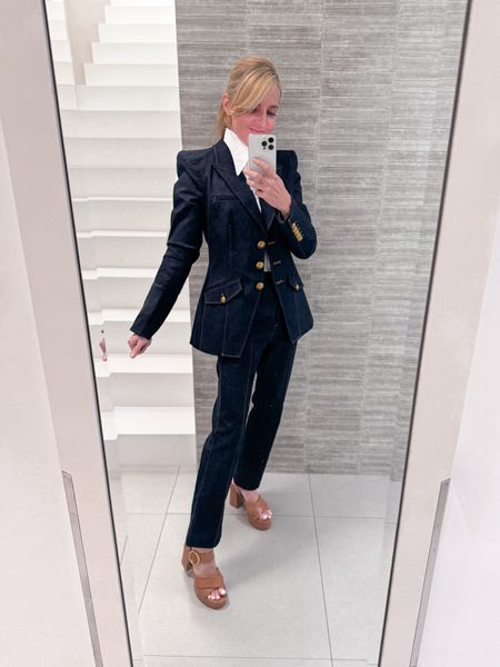 This Veronica Beard denim set is one of my ALL-TIME favorites… and it’s currently 40% off! These dickey blazers rarely go on sale, so if you’ve had your eye on it… this is the time to buy!!! Fits are true to size. 

~Erin xo 

#LTKstyletip #LTKsalealert #LTKworkwear