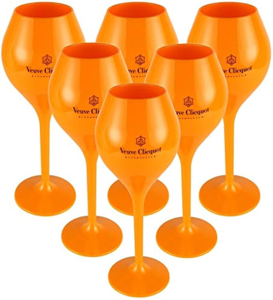 Veuve Clicquot VCP Trendy Rich Coupe Yellow Acrylic Champagne Poolside Glass Glasses Flutes 260ml... | Amazon (US)