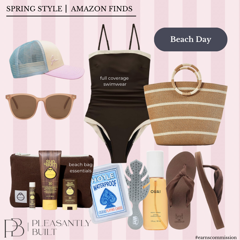 Sun, sand, and all the essentials ☀️🏖️ These Amazon beach finds have you covered from head to toe—think chic swimsuits, oversized beach bags, sunnies, and the cutest flip flops. Just add sunscreen and you’re ready for the perfect beach day!

#LTKsummer #BeachStyle #AmazonFinds #VacationReady #SwimwearStyle #BeachEssentials #SummerVibes #ResortWear #BeachBagMustHaves #SunglassesStyle #FlipFlopSeason #PoolsideStyle #TravelStyle #SummerOutfits #LTKunder50 #pleasantlybuilt 

 #LTKSeasonal #LTKBeauty #LTKTravel