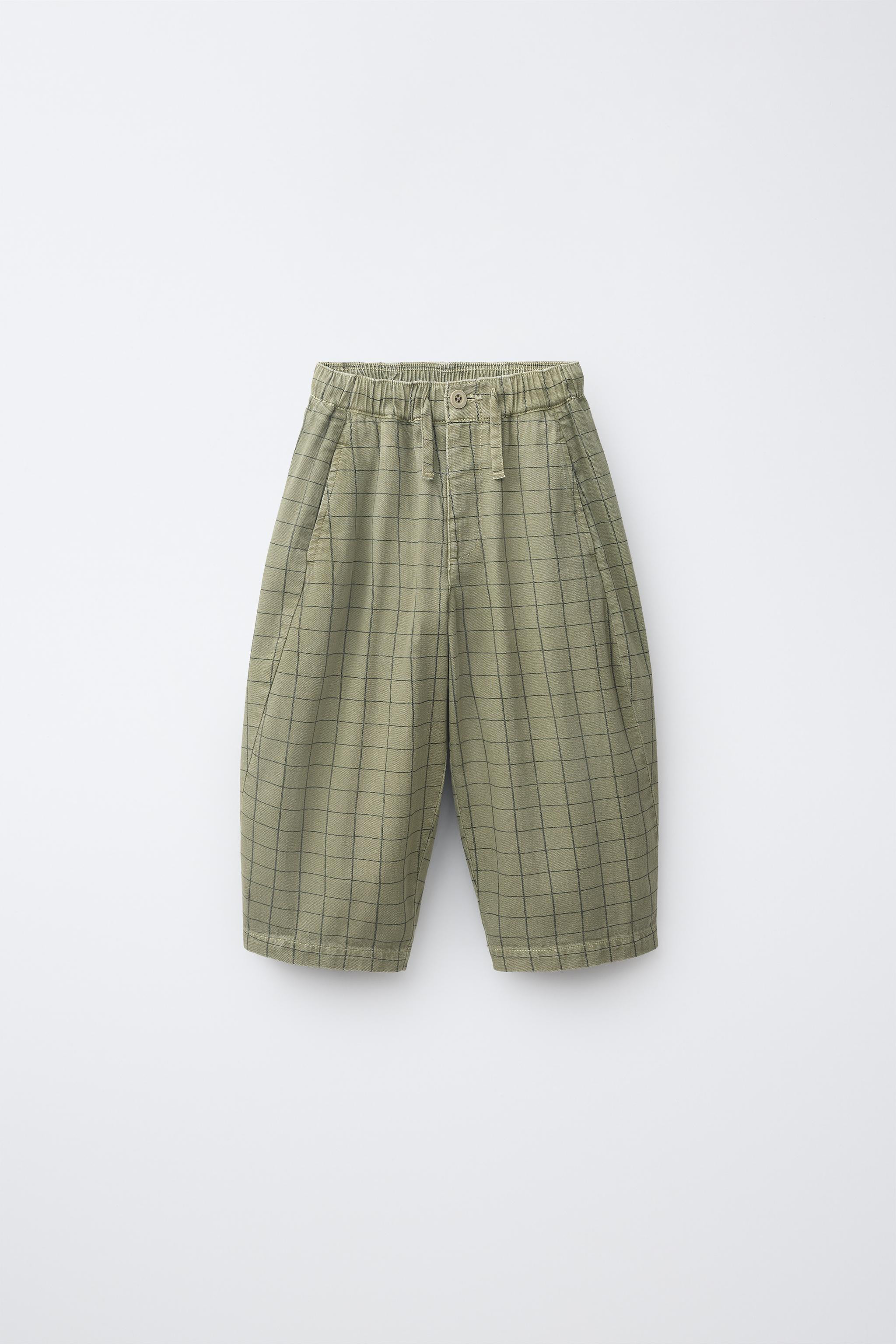 COMFY CHECK BAGGY TROUSERS | Zara UK