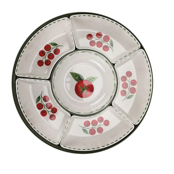 Better Homes and Gardens Bamboo Melamine Chip and Dip Set with Tomato Design | Walmart (US)
