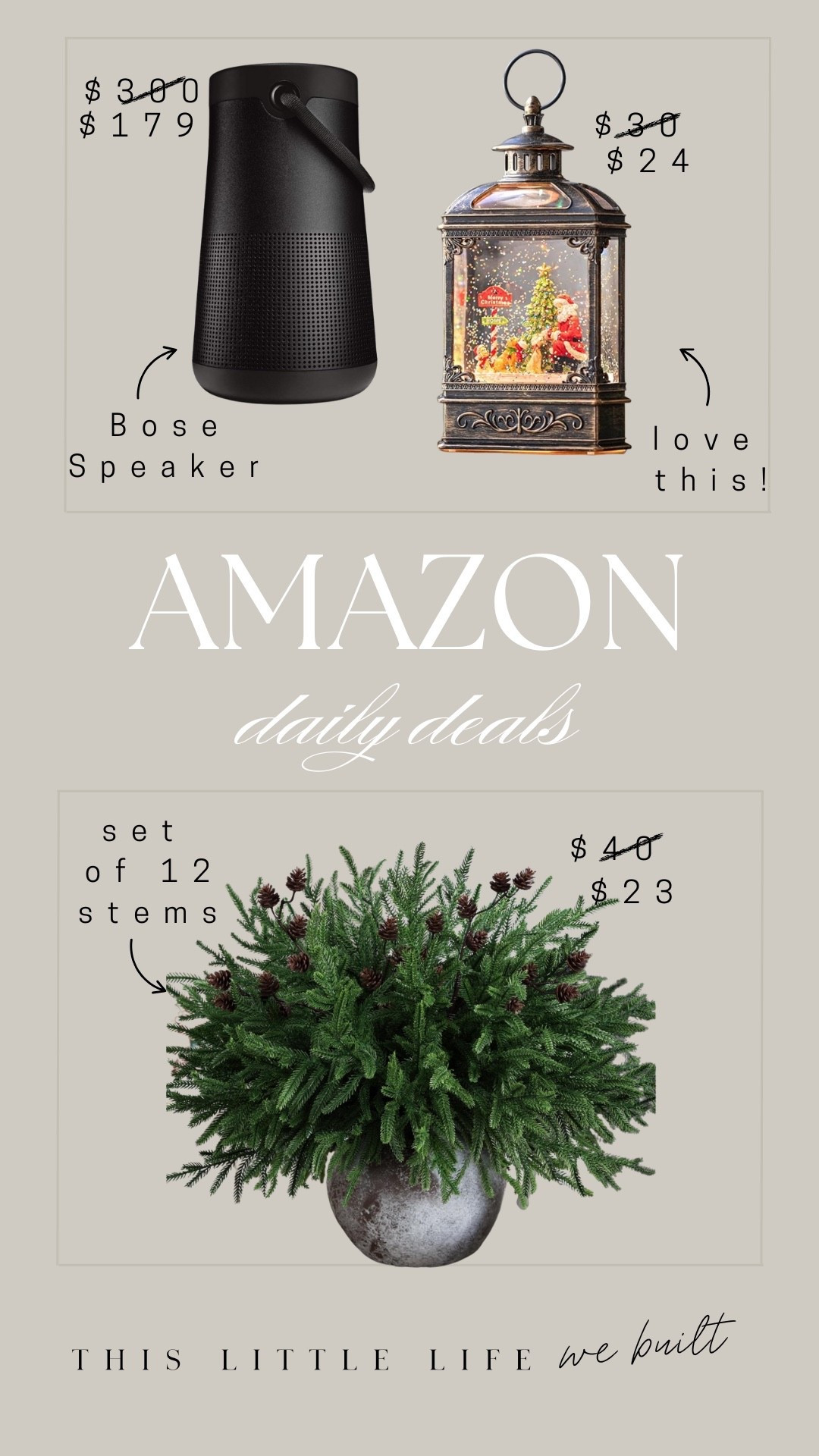 Amazon daily deals! 



Stems, snow globe, Christmas decor, Bose, Christmas gifts, home speaker 

#LTKHoliday #LTKSaleAlert #LTKHome