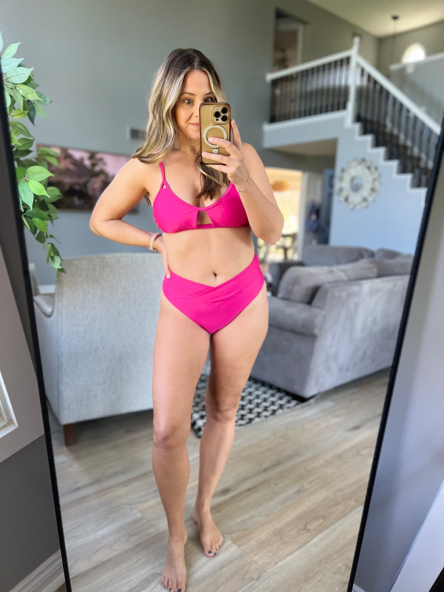 This two piece is hands down the best! I always struggle to find ones I feel confident in and this one covers all the right places  

#LTKSwim #LTKootd #LTKOver40